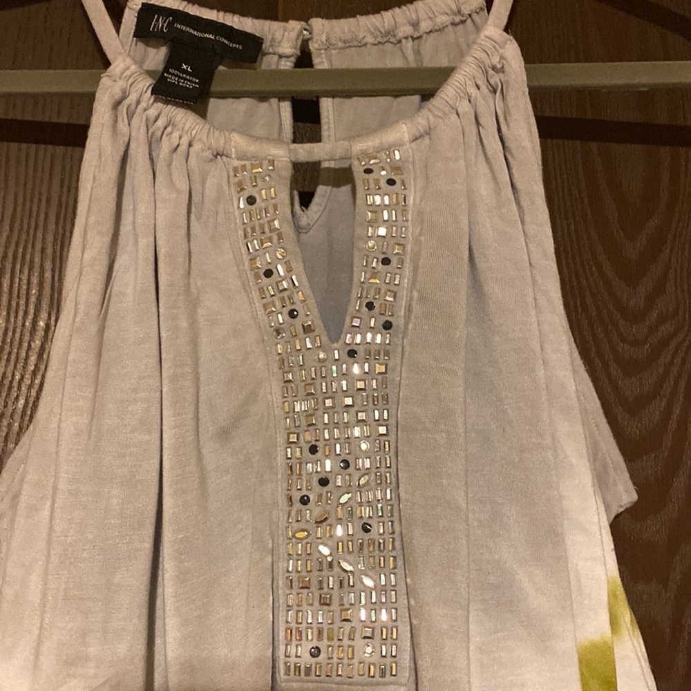 INC Sleeveless Gray Ombre Top - Picture 1 of 4